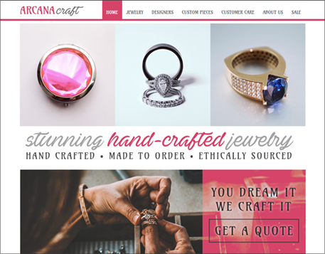 Fully Customizable Template Designs like this hand-crafted jewelry store