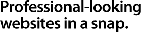 Professional-looking websites in a snap.